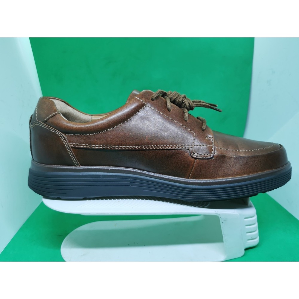 Mens Clarks Unstructured Un Abode Ease Leather Casual Lace Up Shoes Size 11.5 M - Picture 6 of 16